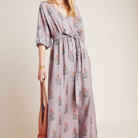 Anthropologie Dresses & Skirts - Anthropologie Sachin & Babi Isolde Sequined Maxi Dress Floral size 4 NEW